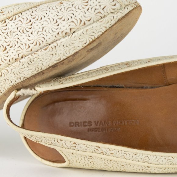 Dries Van Noten Peep Toe Wedges - Picture 9 of 11